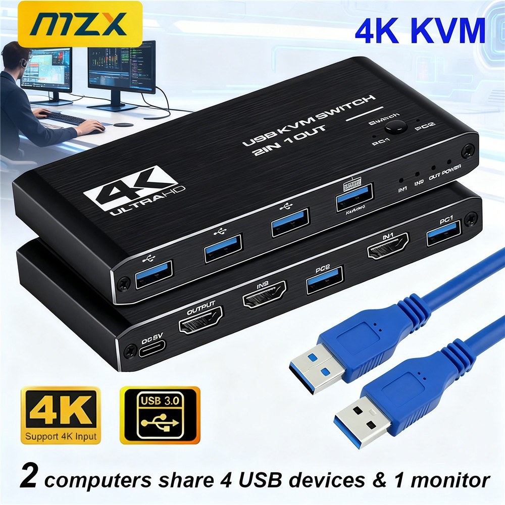 KVM-переключатель 4K 60 Гц, US – обзор и цена Gaming Accessories Rack